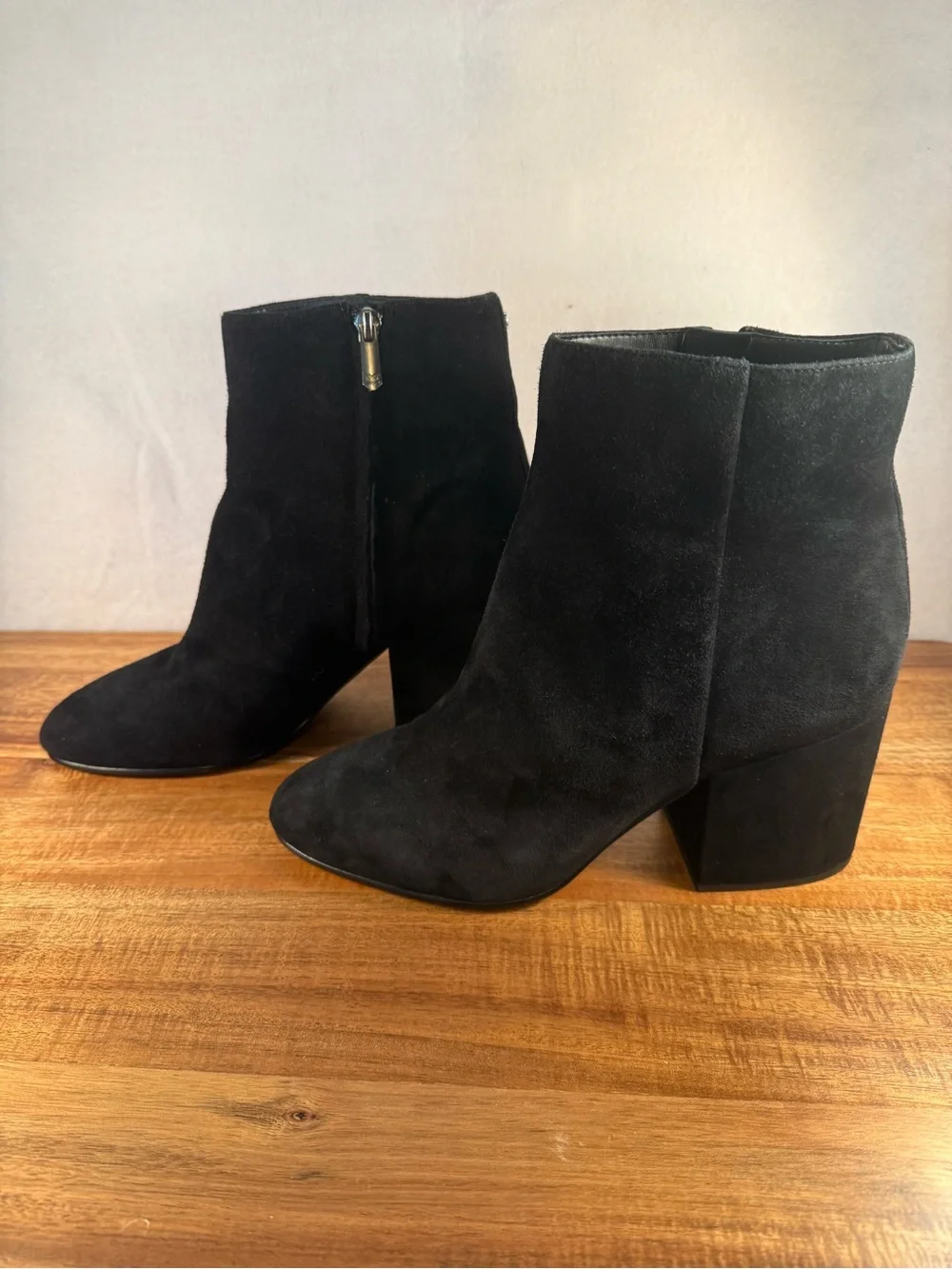 Sam Edelman Black Suede Ankle Boots Size 9